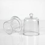 Healthy Lead-free Glass Clear Creative Unique 8oz 14oz Candle Jars with Lids