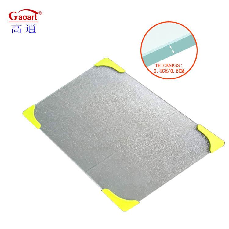 Tempered Glass Cutting Board with Rubber Edged All-Season Kitchen Tool 4pcs Corners