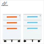 3 Drawers ISO14001 Mobile Vertical Filing Cabinet Mordern