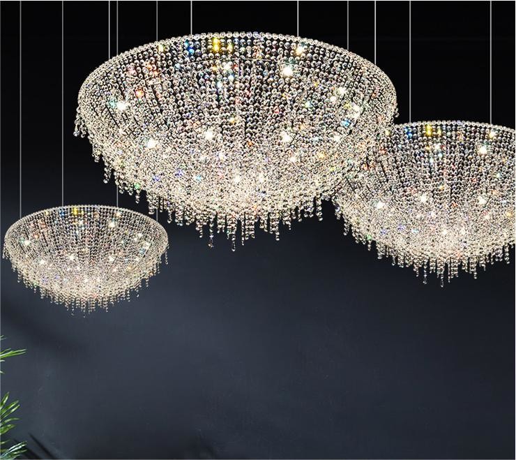 Egyptian Italian Style Light Luxury Crystal Chandelier Living Room High End Villa Hotel Restaurant Pengdant Light