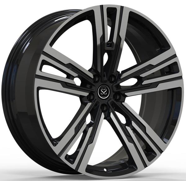 8.5Jx19 ET48 and 9.5Jx19 ET48 Gloss Black Polished Face 1-Piece Forged Wheel For