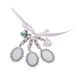 Sublimation Blank Metal Wedding Bouquet Photo Pendant Commemorative Hanging