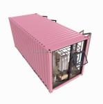 Customized Color Steel Frame 20ft Prefab Container Clothing Store Kiosk Booth