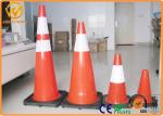Orange PVC Traffic Safety Cones With Heavy Duty Rubber Base 75cm Height