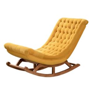 Wholesale Solid Wood European Style Rocking Chair with Upholstered Sofa Chair W60*D106*H76cm from china suppliers
