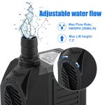 Aquarium Submersible Water Pump For Hydroponics Garden Waterfall Pond Fountain