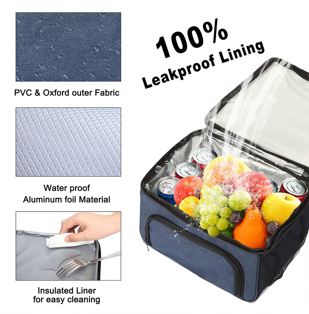 Leakproof Cooler Tote Bag Organizer with Adjustable Shoulder Strap for Adults