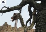 Animal Park Lifelike Animatronic Animals Customized Snake Sculpture For