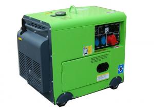 China 4.5kw diesel silent portable generator green color 100% Copper 1 phase on sale
