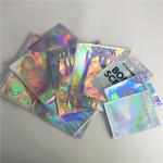 Iridescent Clear Front Aluminum Foil Bags k Hologram For Eyelash / Brush