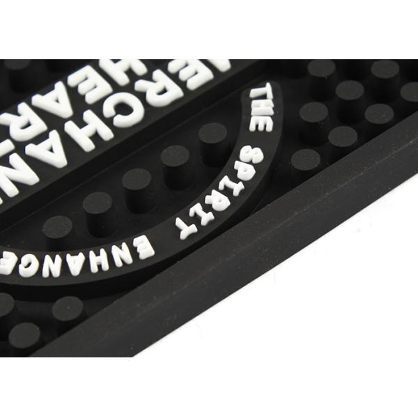 Black Waterproof Custom Bar Mats , Customised Bar Mats For Advertising