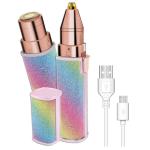 Women Portable Eyebrow Trimmer Facial Hair Removal 2 In 1 Painless Hair Shaver