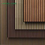 High Density Black MDF Vertical Wood Slat Wall Panel For Wall Decoration