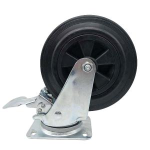 Wholesale 200mm 8 Inch Rubber Caster Wear Resistance For Junk Box from china suppliers