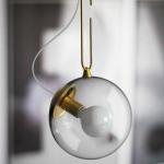 Nordic Glass Ball Pendant Lights Industrial Lighting Clear interior lighting(WH