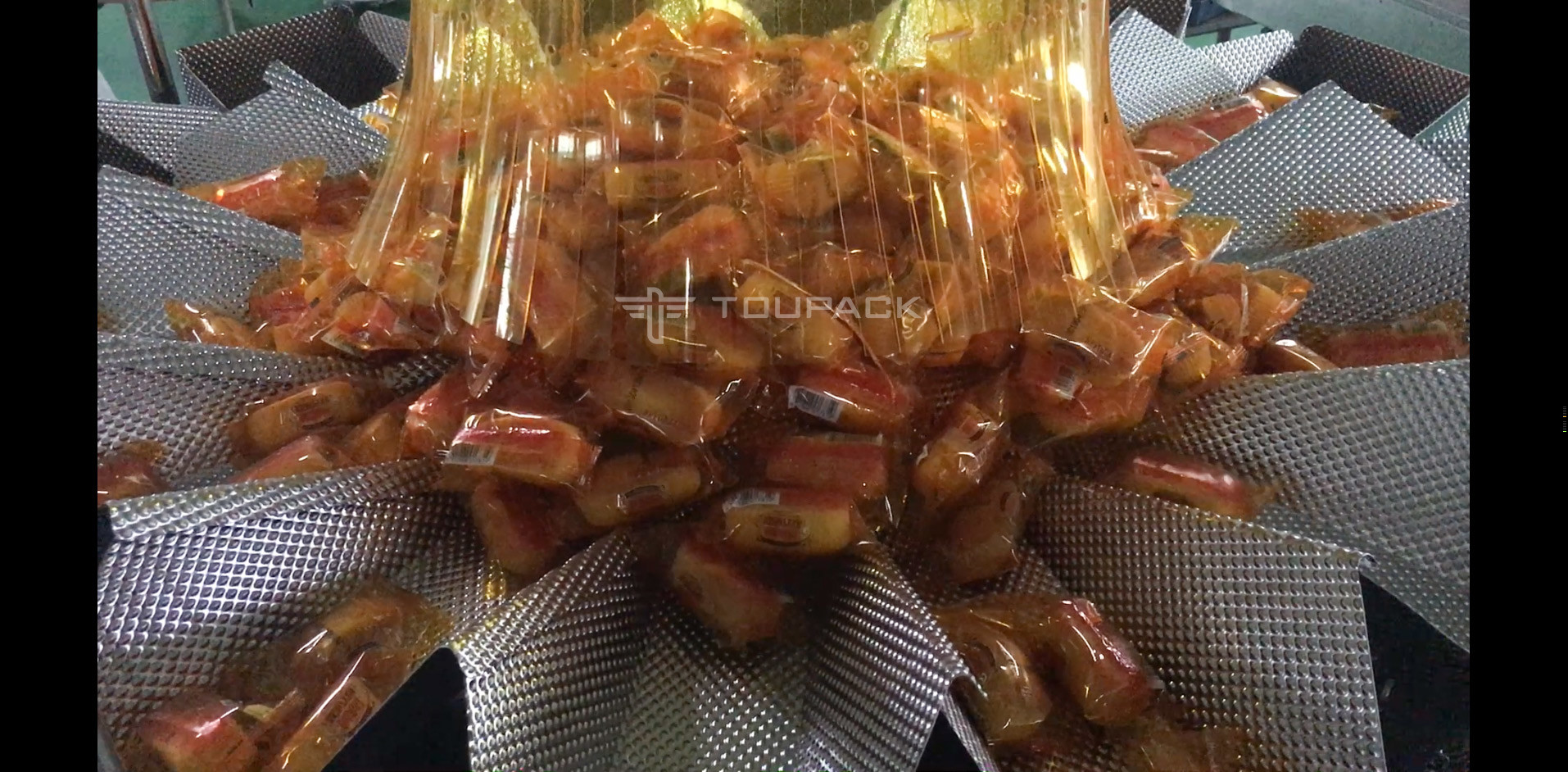 Dimple Plate Hopper Vertical Multihead Weigher Bagged Bread Secondary Packaging Machine