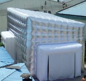 Wholesale 7m Silvery Cube Inflatable Tent for Exhibition and Advetisement from china suppliers