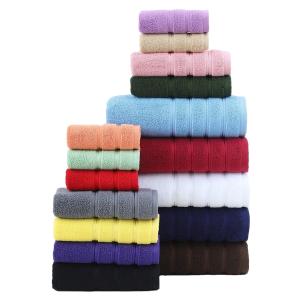 Wholesale Upgrade Your Bathroom with this Thickened and Combed Cotton 6-Piece Towel Set in White from china suppliers