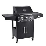 Flat Top Garden Gas BBQ Grill with Side Cooker 3 1 Steel Flame Safety Device