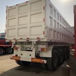 60T 80T Rear Dump Trailers , 4 Axle Rear Tipper Trailer 35m3 40m3