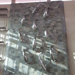 Wholesale Matte Surface Stainless Steel Dolphin Sculpture For Hotel Decoration from china suppliers