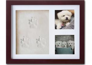 China Customized Pet Keepsake Frame Print Imprint Kit For Memories Dog / Cat Paw Print Pet Paw on sale
