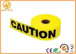 Custom Print Police Safety Warning Tape , PE Black and Yellow Warning Stripes