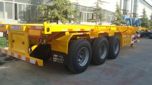 Wholesale Goose Neck 3 Axle Low Bed Trailer Equipment , Low Bed Semi Trailer Yellow Color from china suppliers