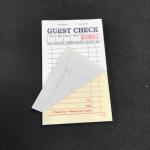 CT-101 Carbonless Numbered restaurant guest check pads for Restaurants Bars and