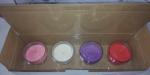 100% soy wax glass candle with high fragrance rate,4 colors assorted in printed