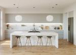 Luxury Modern Design Kitchen Cabinet With Island Kitchen And Marble Top