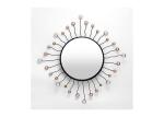 Square Shape Metal Round Frame Modern Mirrored Wall Art For Home