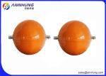 Red Orange Power Line Marker Balls On Electrical Transmission Lines