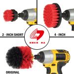 3Pcs Electric Scrubber Drill Brush For Cleaning Auto Tire Wheel