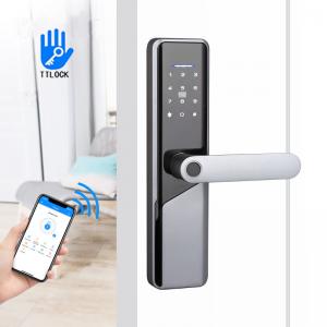 China Aluminum Alloy Home Security Smart Fingerprint Door Lock with Password TTlock on sale
