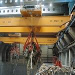 China's high quality and low price50 ton garbage grab bridge double beam crane,