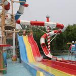 Customized Splash Pad Fiberglass Waterslides Playground Slide For Pool