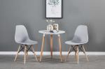 32.28in High PP Plastic Modern Gray Dining Chair Sets Simple Structure