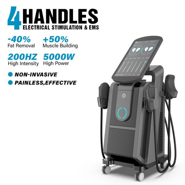 2 Power Supply Ems Sculpting Beauty Machine With 4 Handles Magnetic Stimulator