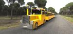 Gasoline Power 62 Seats Mini Trackless Train , Ride On Tourist Train For
