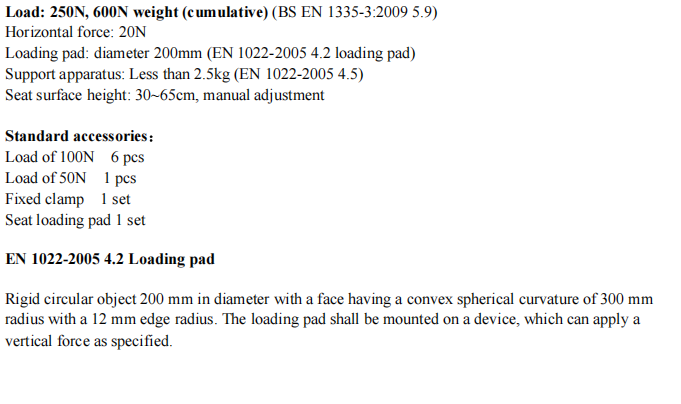 Chair Stability Test Machine