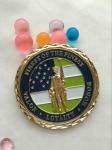 Manufacture for cheap custom logo made brass metal round gold souvenir enamel