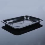 23*16*2cm Black Custom Frozen Food Disposable Plastic Meal Tray
