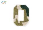 Towel Embroidery Chenille Patch ABC Alphabet Camouflage Green Letters Iron-on
