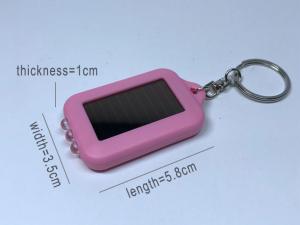 China 3 Lights Solar Powered Key Chain Mini Customized Plastic LED Keychain on sale
