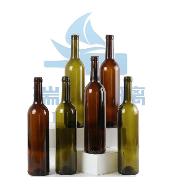 750ml 32 oz Tall and Skinny Glass Bottle Wine with Aluminum Plastic PP Collar