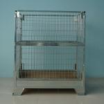 Wire Mesh Storage Cages Stock Metal Heavy Duty Container 2 Layers