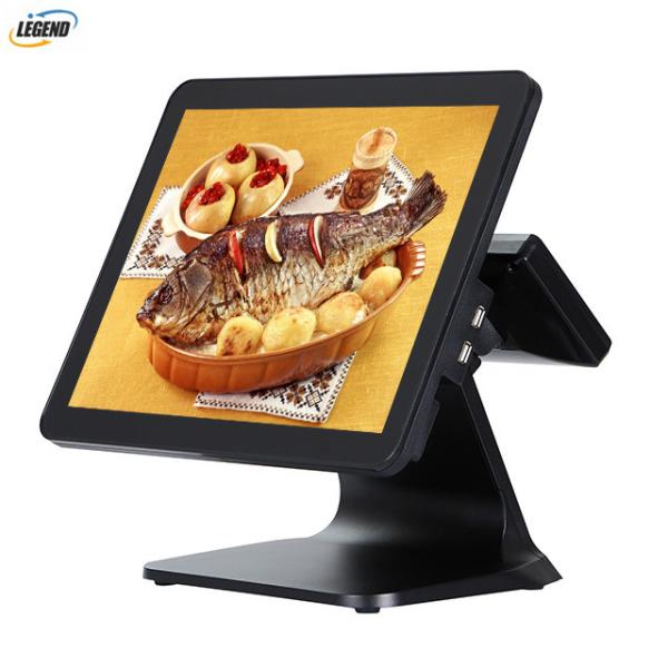 Retail Restaurant POS System 15'' Black Color SSD 32GB Hard Disk With Plastic