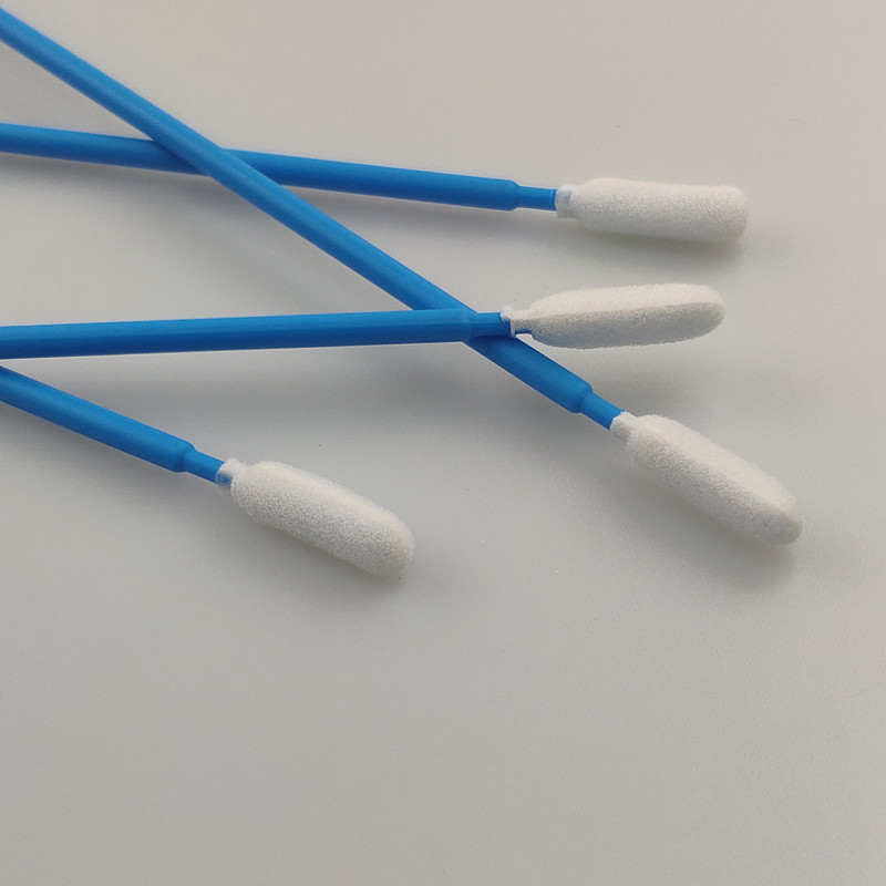 6.6 Inch Black Extra Long Foam Cleaning Swabs For Fine Powders Clean