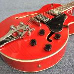 New style high quality hollow body jazz electric guitar, Tremolo system ,Cherry